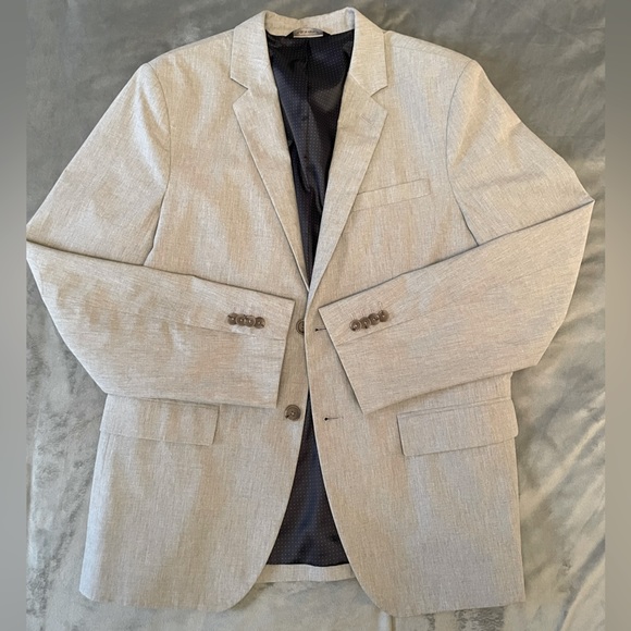 Banana Republic Mens 42R Tailored Slim Fit Gray 2 Button Sport Coat/Blazer - Picture 3 of 7